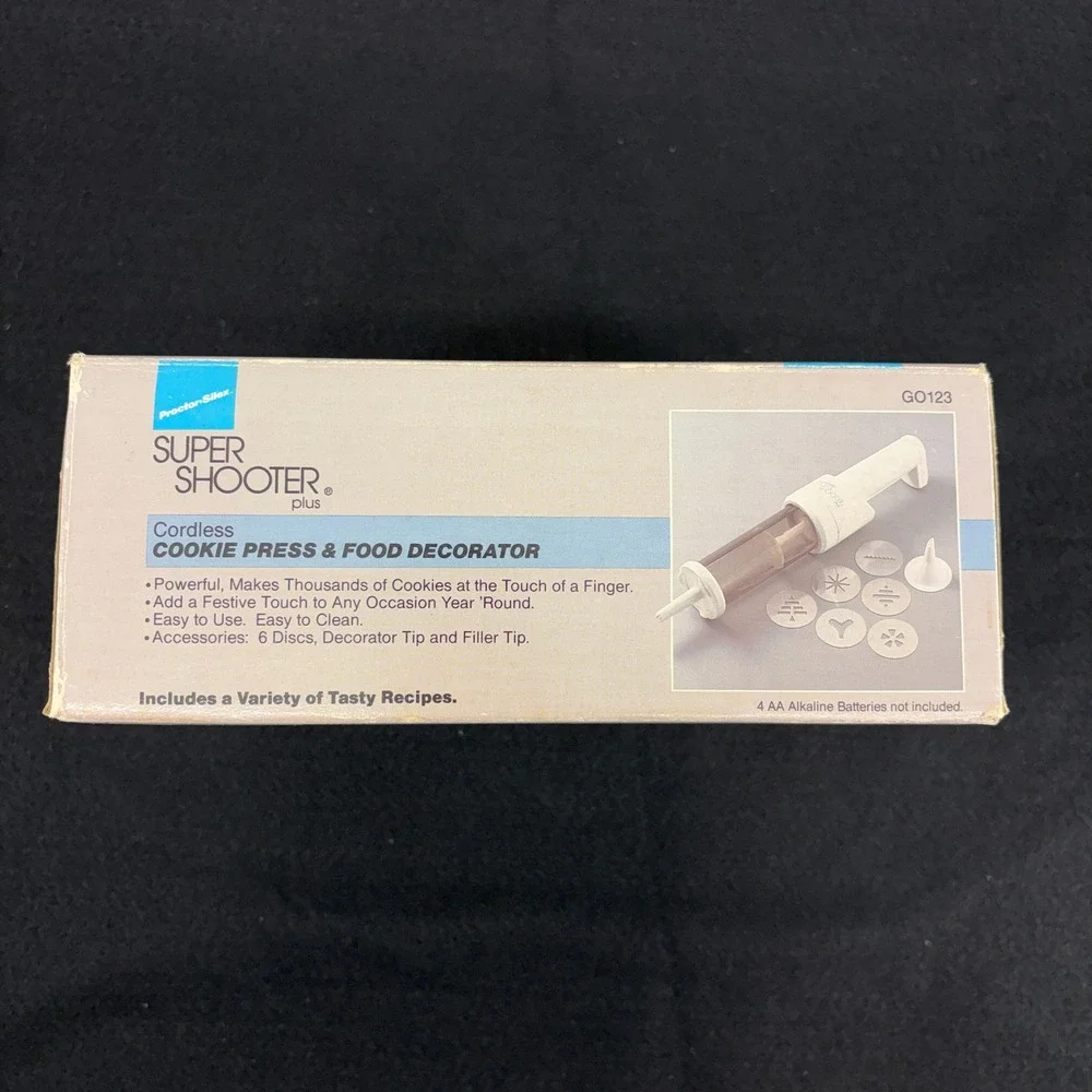 Proctor Silex Super Shooter Plus Cordless Cookie Press Food Decorator GO123